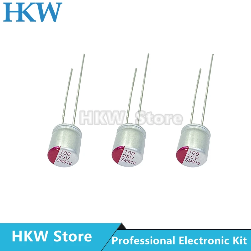 10pcs New DIP Solid Electrolytic Capacitor Super Low ESR 6.3V 16V 25V 35V 50V 100UF 270UF 470UF 220 330 560 680 UF 820UF 1000UF