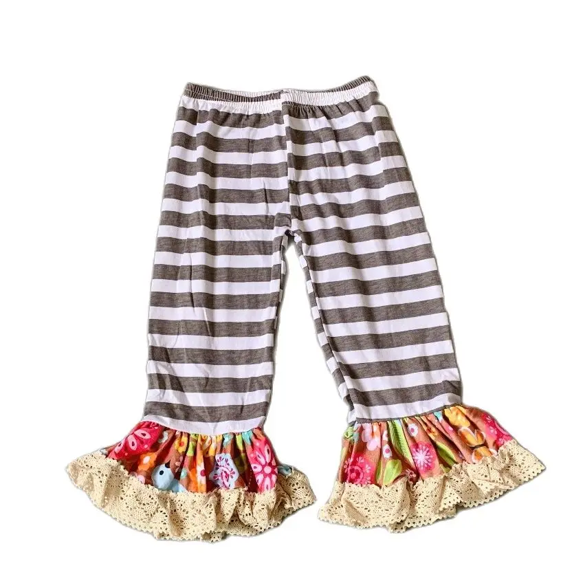 

Ruffles Children's trousers 2018 hot sale children's fashion children's printed polka dot pants 2-3T