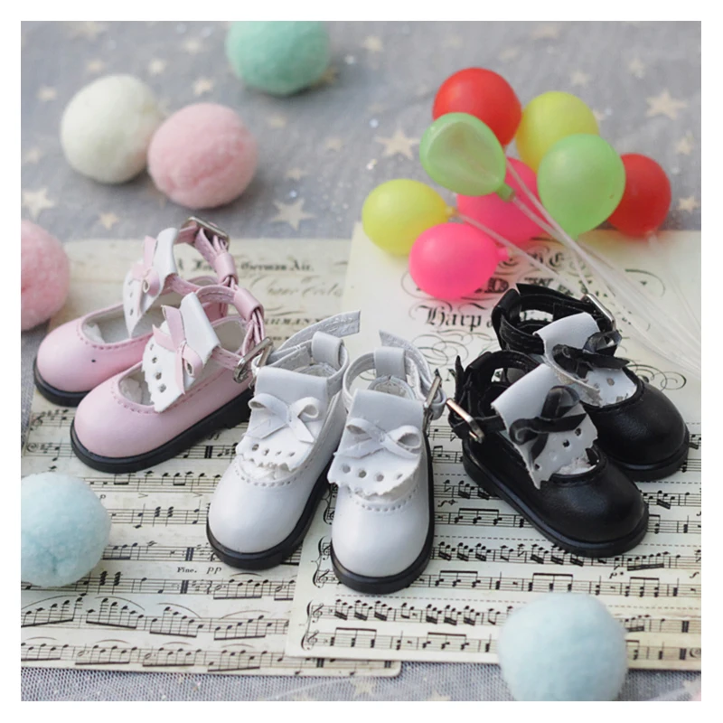 1/6 BJD shoes length 4.5cm leather shoes for 1/6 BJD shoes doll accessories doll shoes pink 3 colors