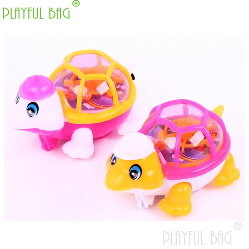 Christmas gift creative Mini cute pull wire flash turtle plane flash airliner model pull wire luminous children's toy td08