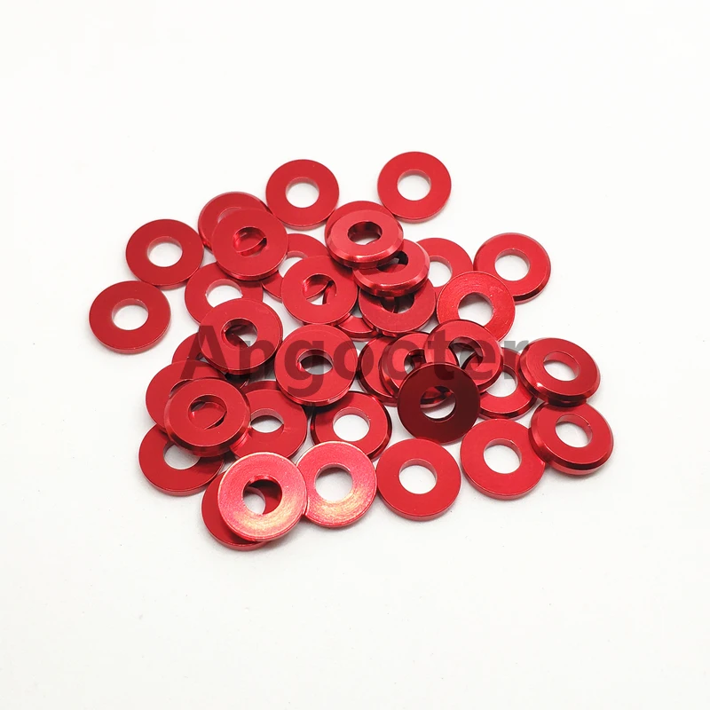 10pcs/lot M5 M6 M8 M10 Aluminum alloy flat washer gasket anodized Multi-color alu washer for RC DIY Model