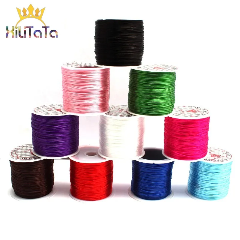 

1 Roll 0.6mm Elastic Thread Round Crystal Line Nylon Rubber Stretchy Cord For For Jewelry Making Bracelet Accessories 60M