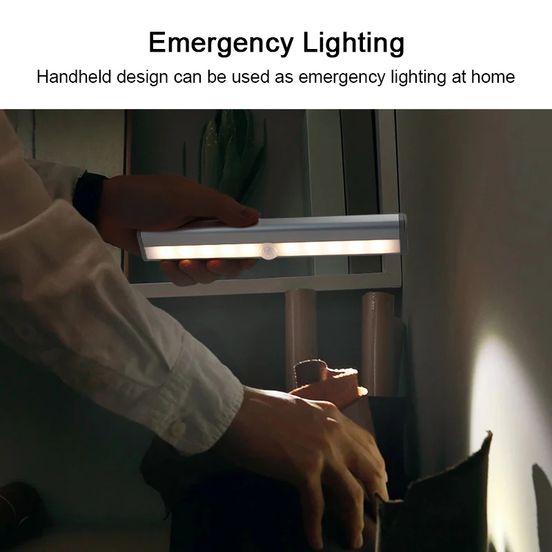 LED PIR Motion Sensor Wireless Lamp Hanging lampara Led Smart Night Light for Closet Aisle  Bedroom Decor  Under Cabinet Light