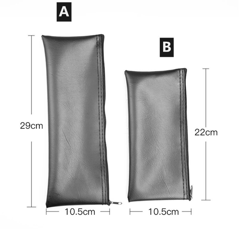 2Pcs Handheld Bag Zipper Case Leather Storage Holder Accessories for -Shure Wireless Microphone Drop shipping