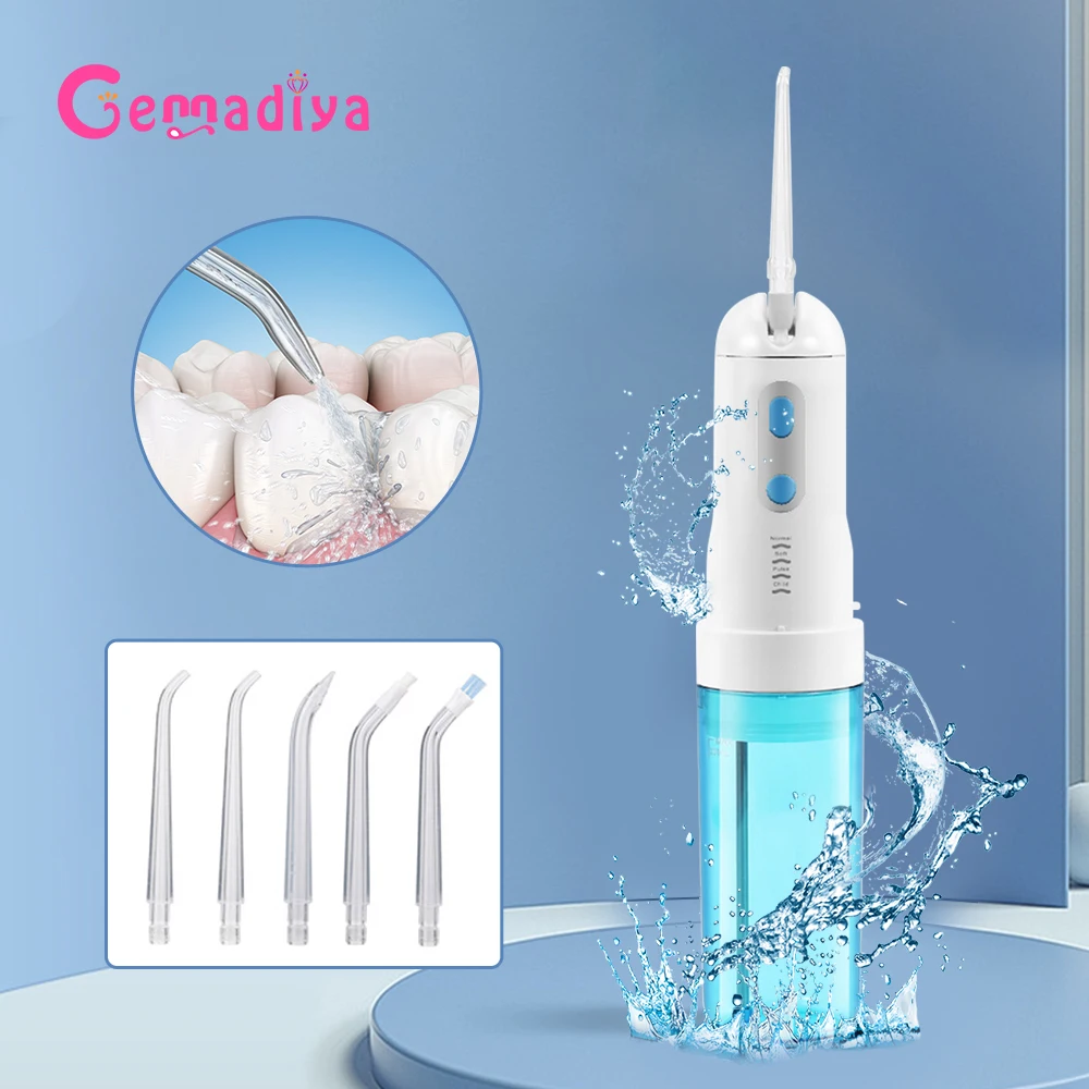 Dental Oral Irrigator Water Floss Powerful Dental Water Jet 200ML Tank Waterproof Irrigator Dental Clean Water Thread for Teeth