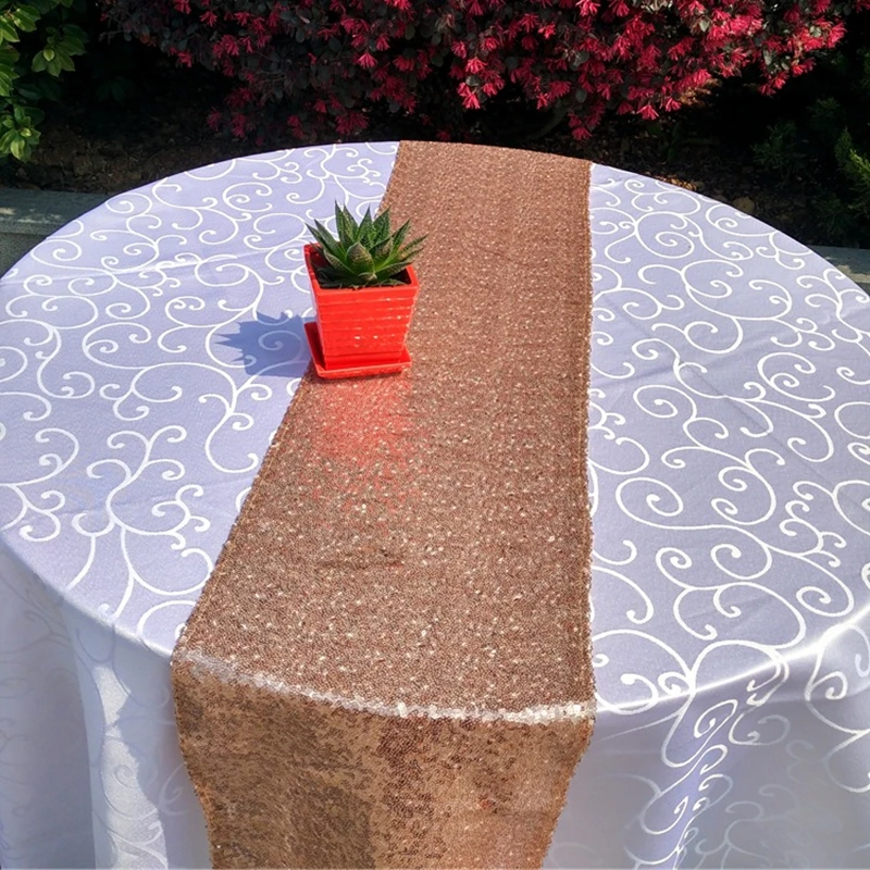 مفرش طاولة مطرز للفندق والمطاع - مراجعة Table Runner Sequin وسعره