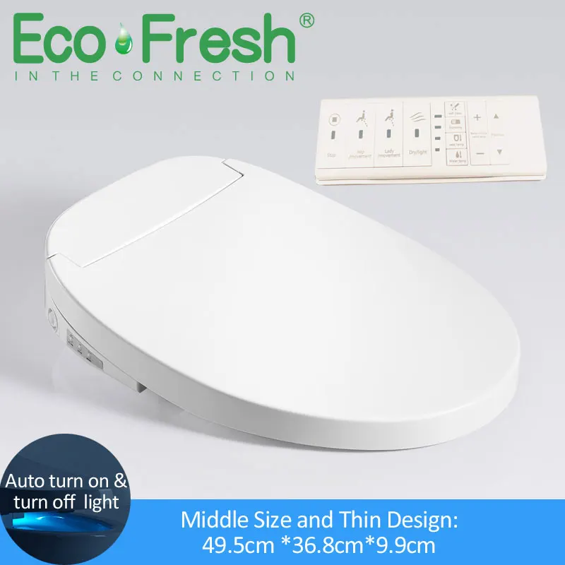 

EcoFresh V. O. Ushape Smart toilet seat Electric Bidet cover smart night light intelligent bidet sprayer heat clean Massage