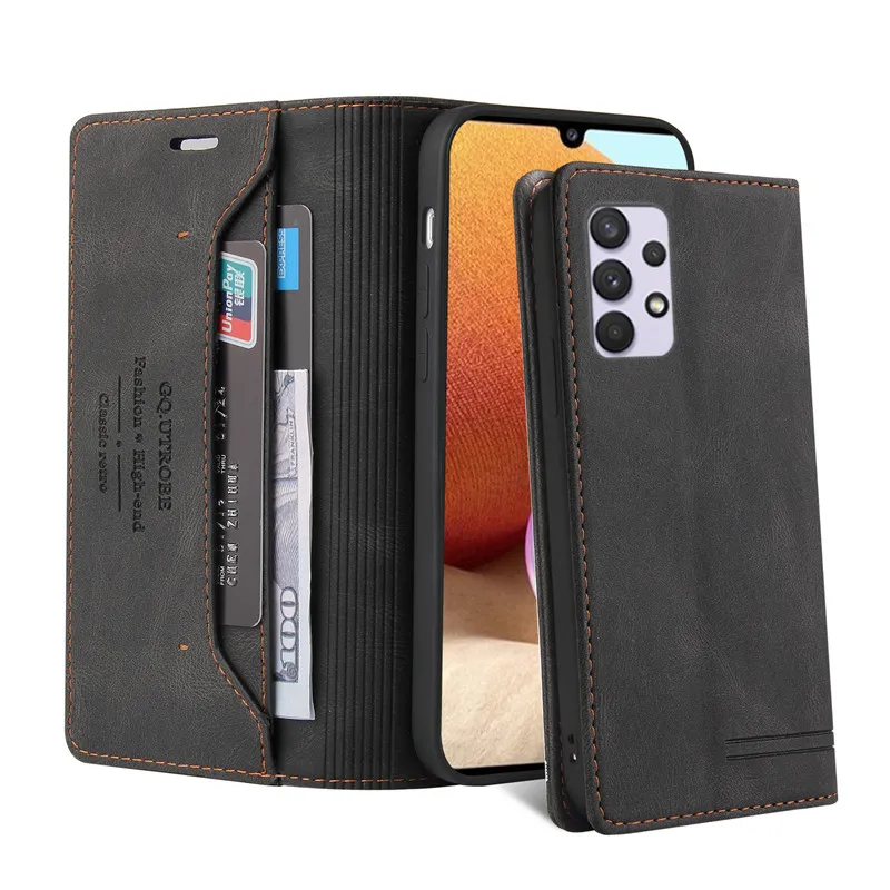 Magnetic Wallet Case on For Samsung Galaxy A12 A32 A52 A72 A02 A42 A02S 5G A 12 32 52 72 42 Coque Leather Book Phone Flip Cover