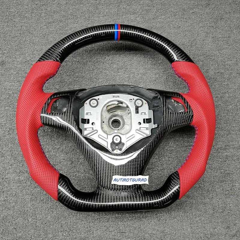 

Real Carbon Fiber Alcantara Leather Car Steering Wheel For BMW E90 320i 325i 330i 335i E87 120i 130i 120d No Paddle