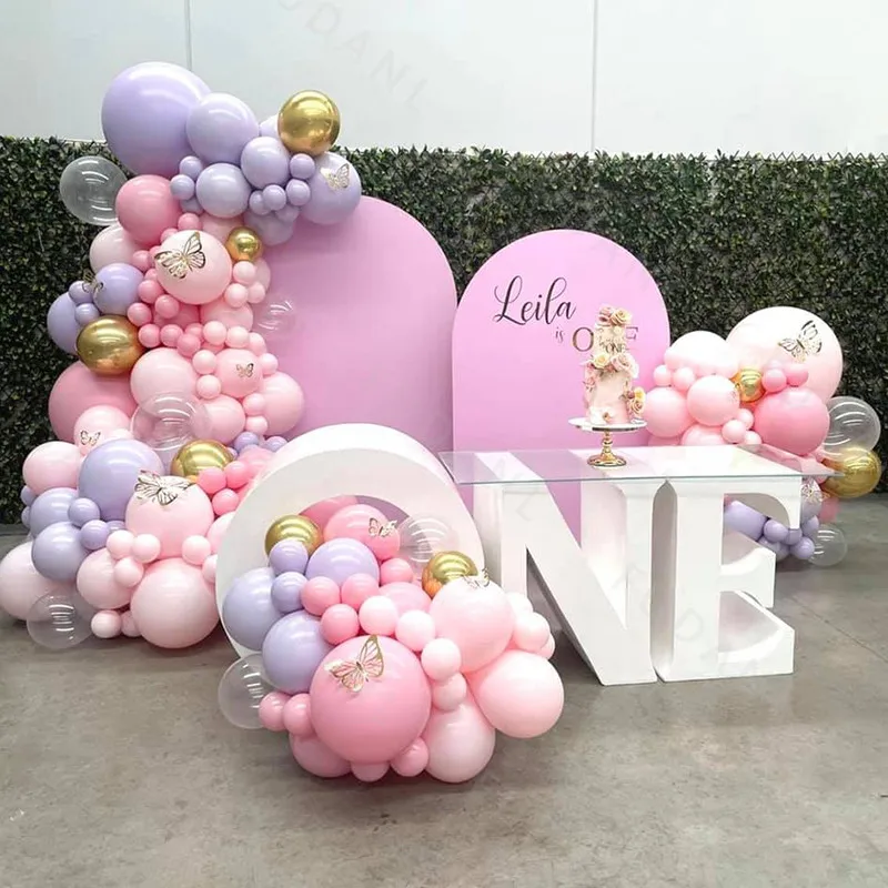 

186pcs Pink Purple Balloon Arch Garland Kit Set For Birthday Wedding Baby Shower Valentin's Day DIY Decoration Party Globos