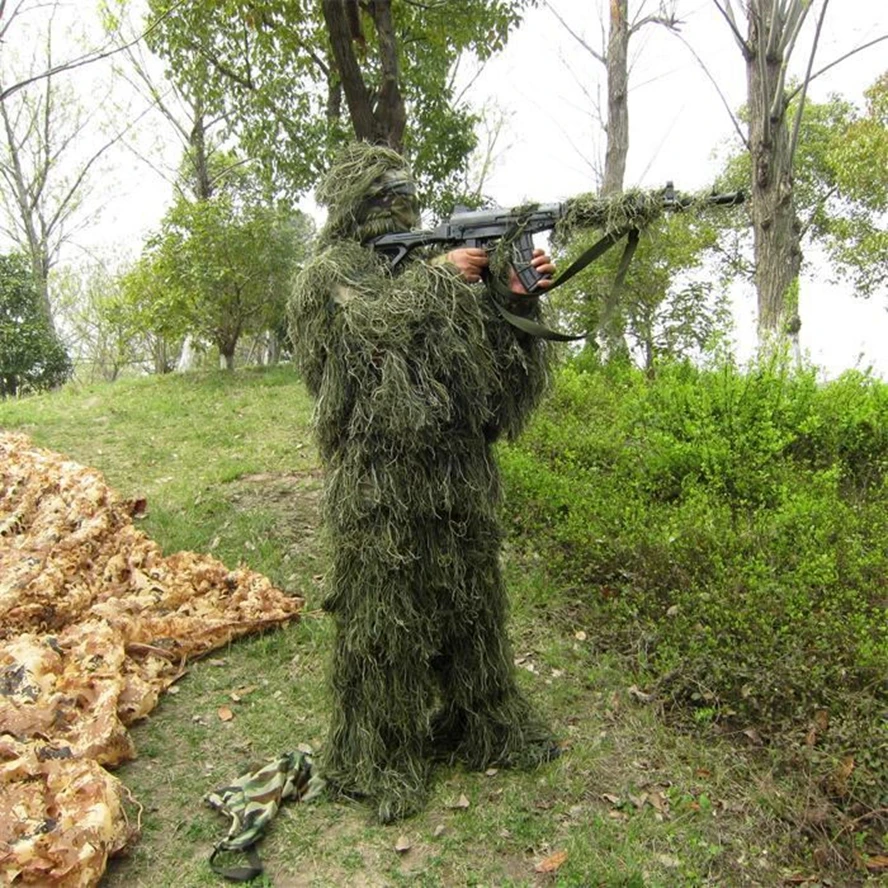 3d ghillie Anzug Jagd kleidung Tarnung Kleidung cs Trainings kleidung im Freien Vogel beobachtung Fotografie Kleidung