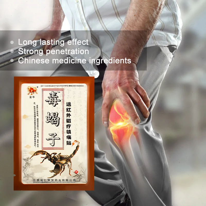 8pcs Scorpion Venom Orthotics Plaster Pain Relief Patch for Back Muscle Arthritis Joint Knee Shoulder Herbal Medical Sticker