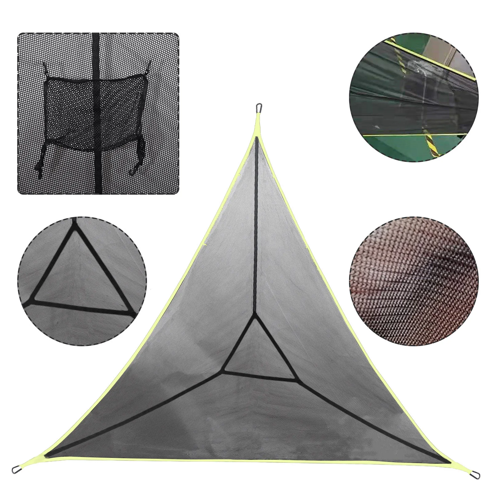 3 person tree hammock-3 point design, heavy ratchet and strap aerial cushion-hammock tree house aerial tent