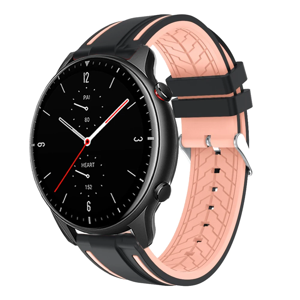 Correa de silicona para reloj Xiaomi Huami Amazfit Gtr 2 2e/47mm, pulsera deportiva de repuesto, 22mm