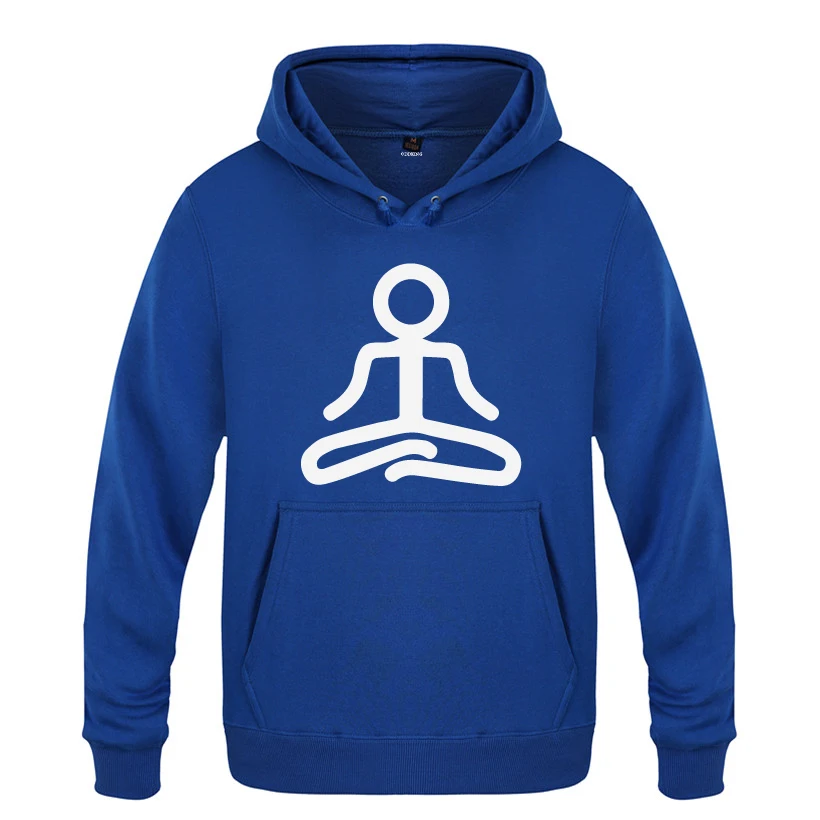 Thiền Tập Yoga Mới Lạ Sáng Tạo Ngộ Nghĩnh Khoác Hoodie Nam Thời Trang Nam Cổ Chui Đầu Trang Có Mũ Áo Khoác