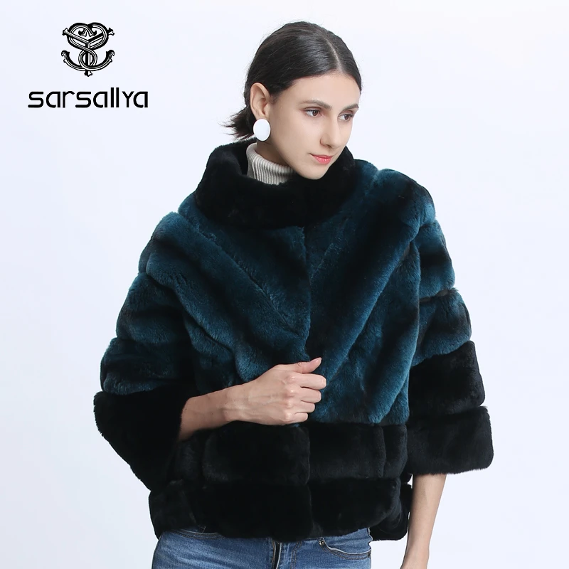 Rabbit Fur Jacket Women Winter Warm Rex Rabbit Fur Coat Female Natural Fur Coat Long Sleeve Full Pelt Vintage Clothes Women 2024