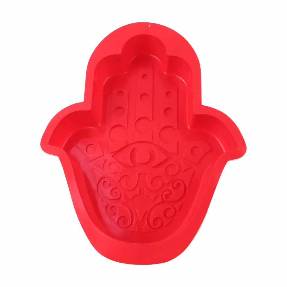 3D Big Hand of Fatima Eye of God Silicone Mold Bakeware Diy Chocolate Bakery Baking Tray Non-stick Dessert Bread Pastry Mould