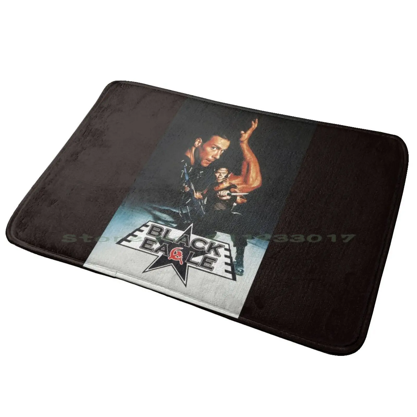 Black Eagle Entrance Door Mat Bath Mat Rug Sho Kosugi Jean Claude Van Damme Jcvd Imperial Entertainment Cult Movie Eric Karson