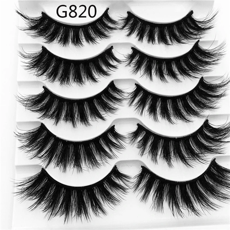 3D Nerz Haar Falsche Wimpern Pack 1/ 5 Pairs Natürliche Lange Starke Wispy Wimpern Verlängerung Wimpern Make-Up Werkzeuge streifen Wimpern