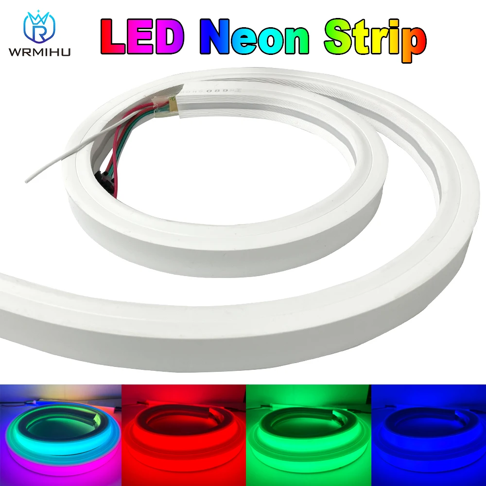 DC5V WS2812B SK6812 60/144 diody Led/mSmart RGB Neon Led pasek oświetleniowy indywidualna adresowalna żel krzemionkowy Neon rura linowa pasek światła