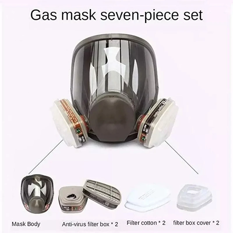 

Anti-Fog Anti Dust Respirator Full Face Gas Mask Protection Industrial Gas Masks with Activated Carbon Filters Widely Used