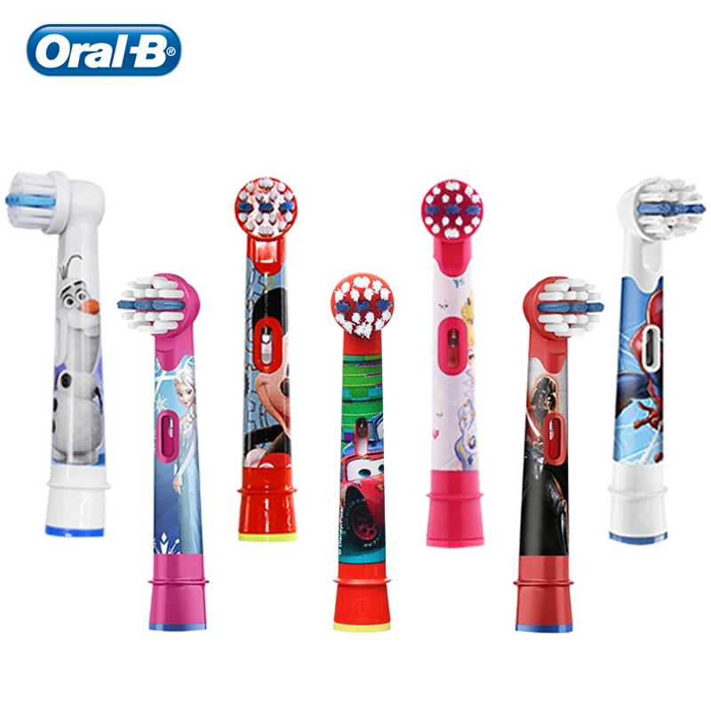 Oral B Toothbrush Heads Replacement Children Cartoon Soft Bristles Round Electric Tooth Brush Heads Oral Care for Kids 2Pcs/4Pcs