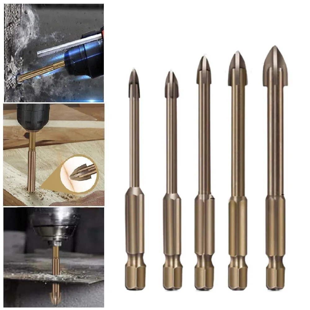 Efficient Universal Drilling Tool Cemented Carbide Drill Bit Ceramic Brick Wall Hole Opening Power Utility Tools Accessories