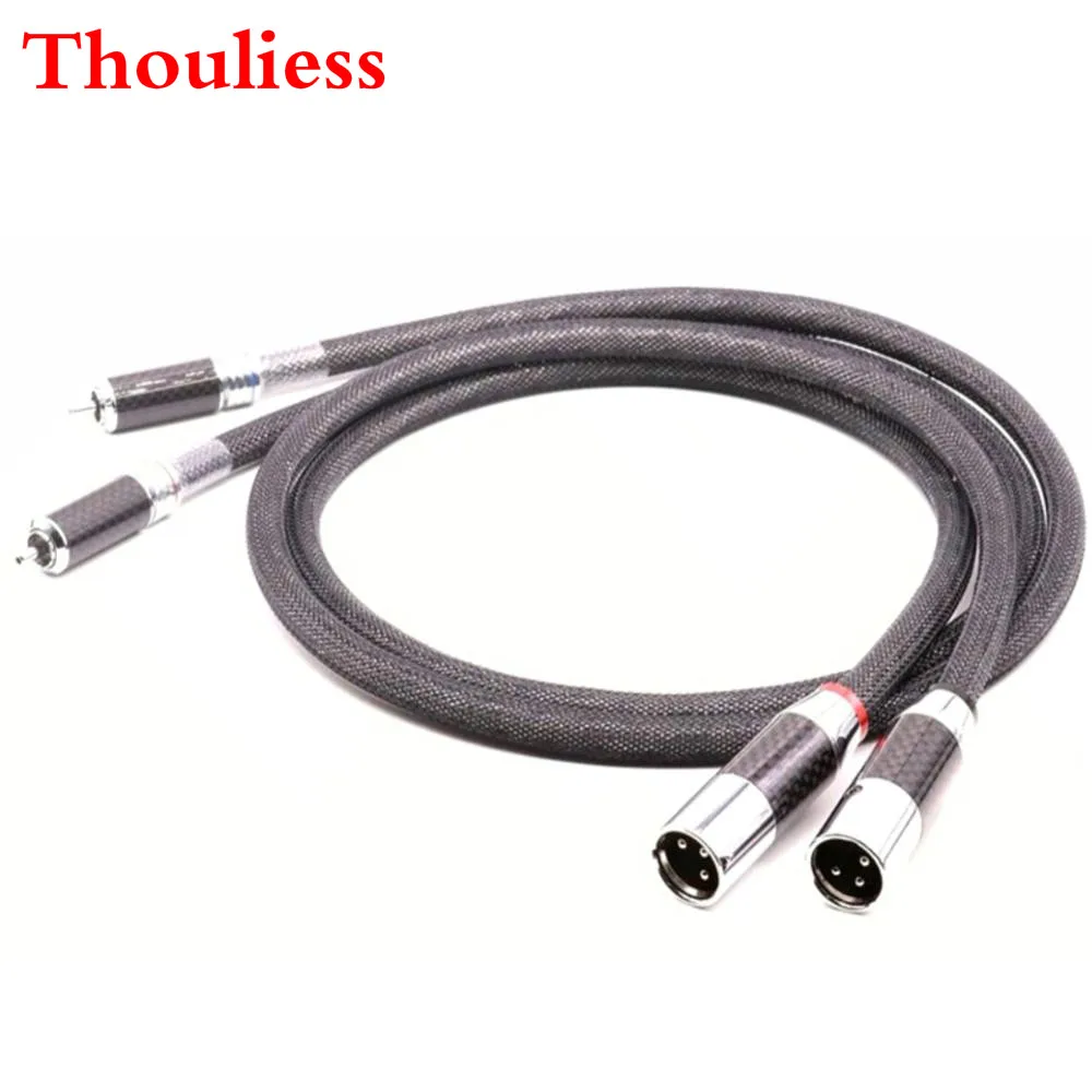 

Thouliess Pair HIFI SQ-88B 2RCA to 2 XLR Audio Cable Mplifier DVD Player XLR Balanced Interconnect Cable with Carbon Fiber Plug