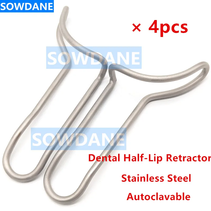 

4 шт., стоматологический ретрактор для губ и щек, открывалка для рта, фотогеметический инструмент, ретрактор для половины губ, кляп для рта, нержавеющая сталь, автоклавируемый