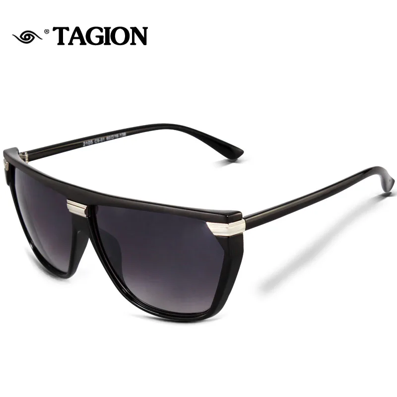 

2024 High Quality TAGION Plastic Square Sunglasses For Women Men's Fashion Eyewear Black Frame Lenses Sun Glasses Female Uv400