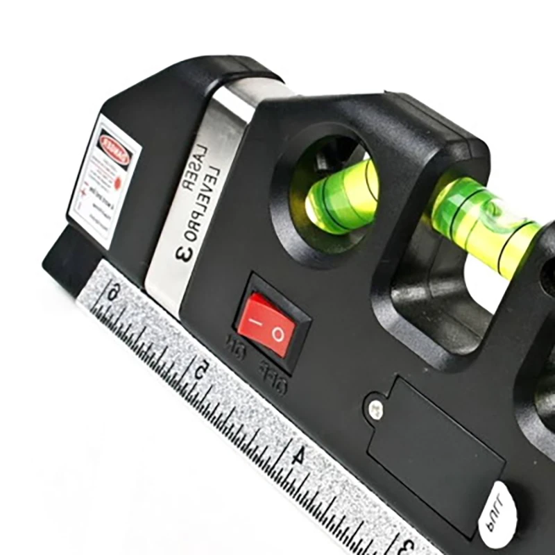 New Hot Selling 2 Lines Laser Level Ruler Multifunctional High Precision Laser Straight Line Instrument With 8ft Tape Measure