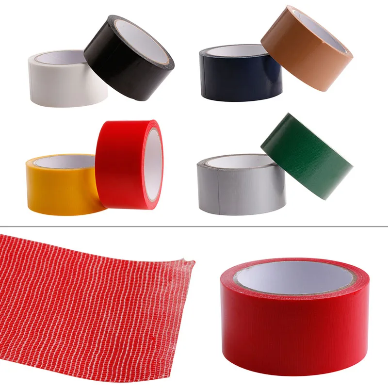 50MM 10m Waterproof Duct Gaffa Gaffer Adhesive Repair Bookbinding Cloth Tape Drop Ship