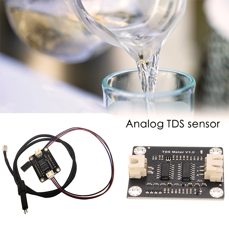 

Water conductivity sensor analog tds sensor resistance liquid detector water quality monitoring module diy TDS