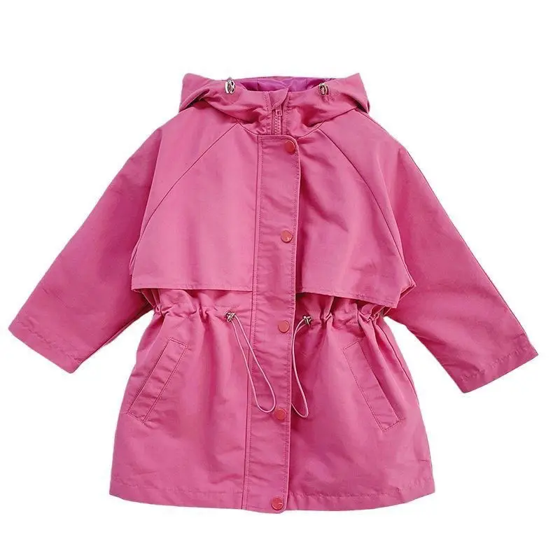 New Girls\' Autumn Clothes New Children\'s Korean Version Of The Windbreaker Jacket Baby Foreign Style Coat Skirt 2 4 6 8T 2023