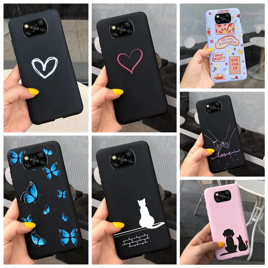 For Xiaomi Poco X3 NFC Case Back Protection Phone Cover For Xiaomi Poco X3 NFC Love Heart Bumper Fundas For POCO X 3 X3NFC Cases