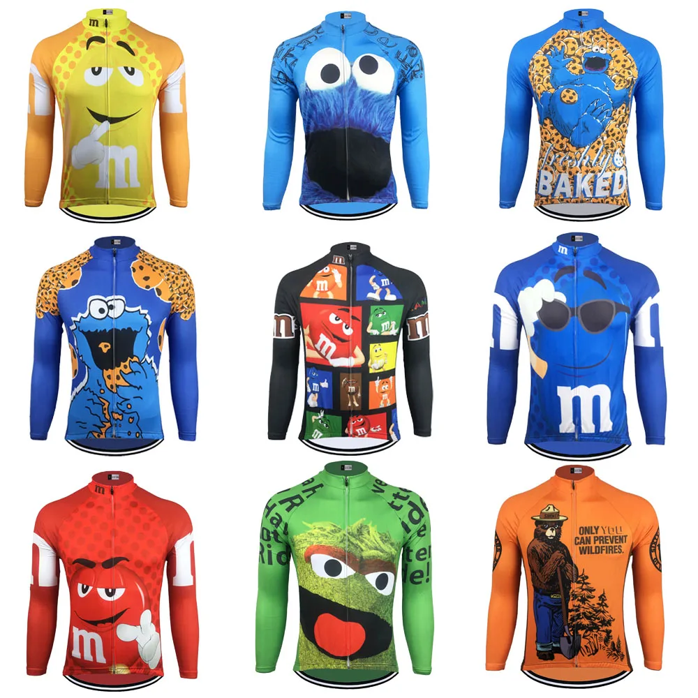 Cycling Jersey men long sleeves winter fleece and no fleece 9 style cycling clothing bike wear ropa ciclismo mtb jersey