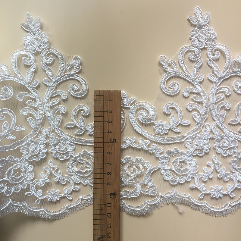 9Yards Car Bone Guipure Wedding Lace Trim Sewing Lace Accessories French Chantilly Appliques DIY Craft Sewing Decoration 2020