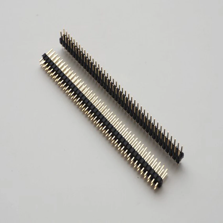 100PCS/Lot Straight/Curved 2.54MM Double Row Needle Pin Header Connector 11.2mm