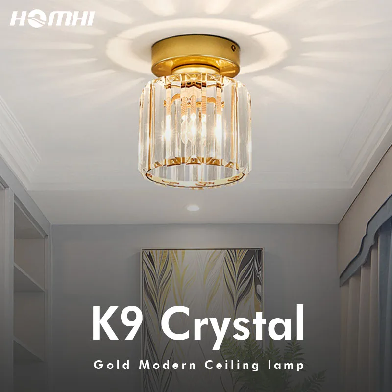 

Luxury Modern Crystal Chandelier Ceiling Lights Living Room Round K9 Gold Round Nordic Lamps Decoration Home Loft HZL-080