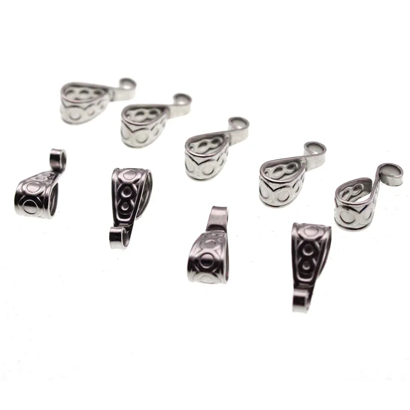 20 sztuk 6x16mm złącza wisiorek ze stali nierdzewnej zatrzaski kaucji naszyjnik wisiorek haczyki klipsy DIY tworzenia biżuterii znalezienie akcesoriów — zdjęcie 4
