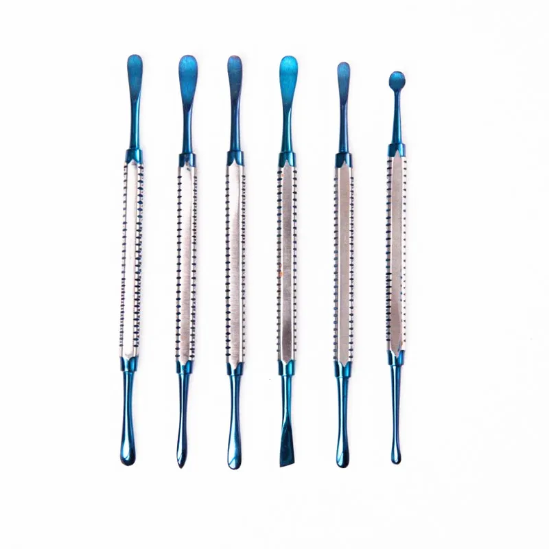 6 pc Double Ends Dental Implant Periosteal Elevator Seperator Peristeel Splitter Tool for Reflecting and Retracting