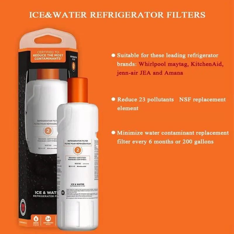 Refrigerator Water Filter 2, EDR2RXD1, Pack of 3