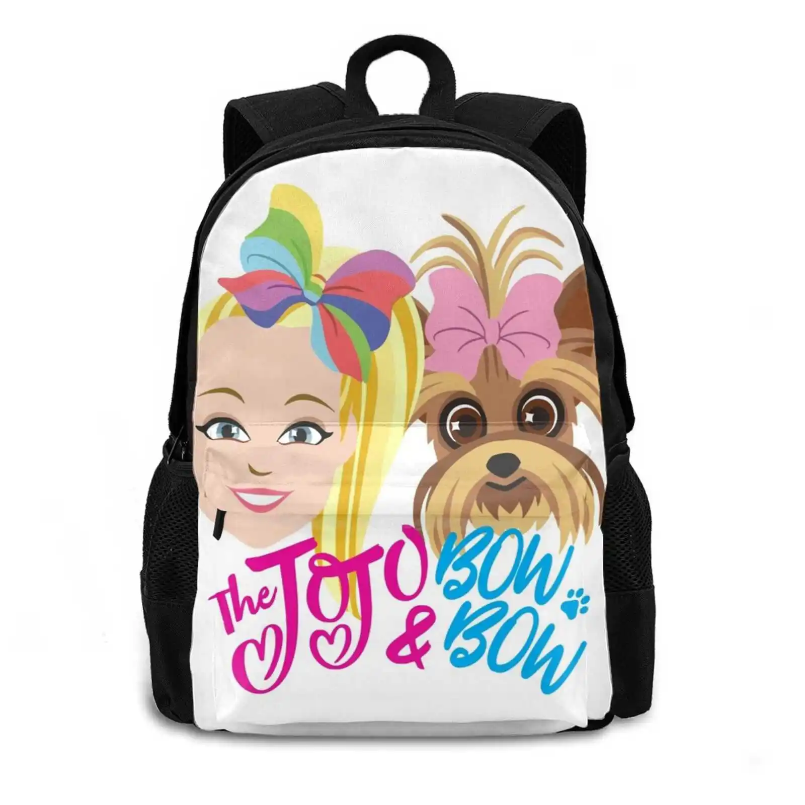 Jojo Siwa And Bowbow Large Capacity School Backpack Laptop Travel Bags Jojo Party Girlfriend Siwa Beautiful Siwa Siwa Sneakers