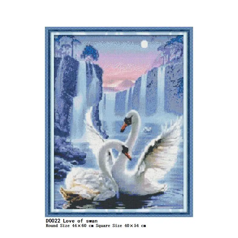 Needlework Diamond Painting Animal Love of swan Cross Stitch 5D DIY Diamond Full drilling Embroidery Household Adornment Picture