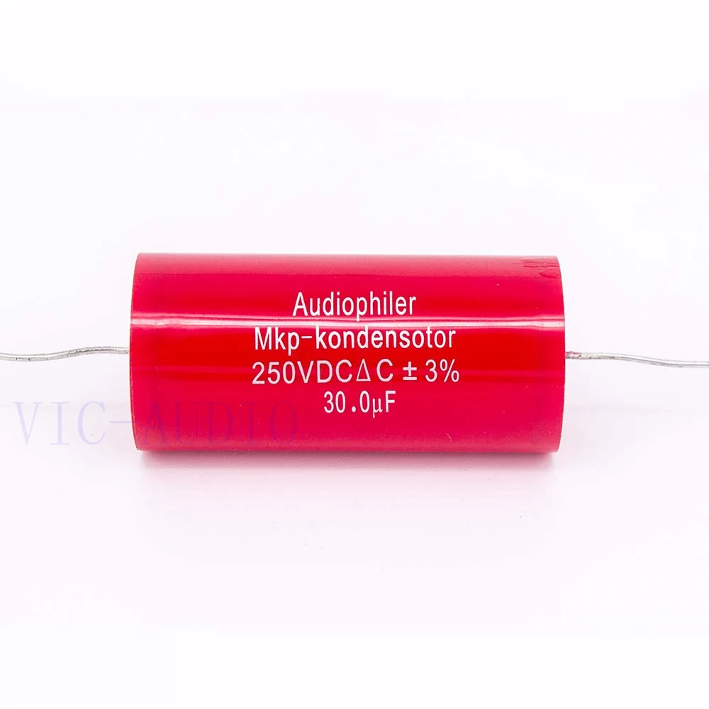Audiophiler Mkp Capacitor 30uf 250V DC 3% HIFI Fever Electrodeless Capacitor Audio Capacito Coupling Frequency Dividing 30uf