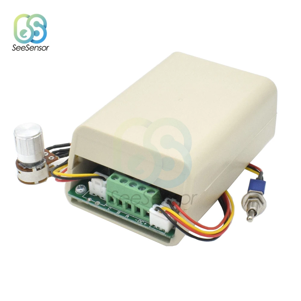 BLDC Three-Phase Brushless Motor Speed Controller Explosive Fan Drive DC 5-36V 15A With Potentiometer Switch 12V 24V