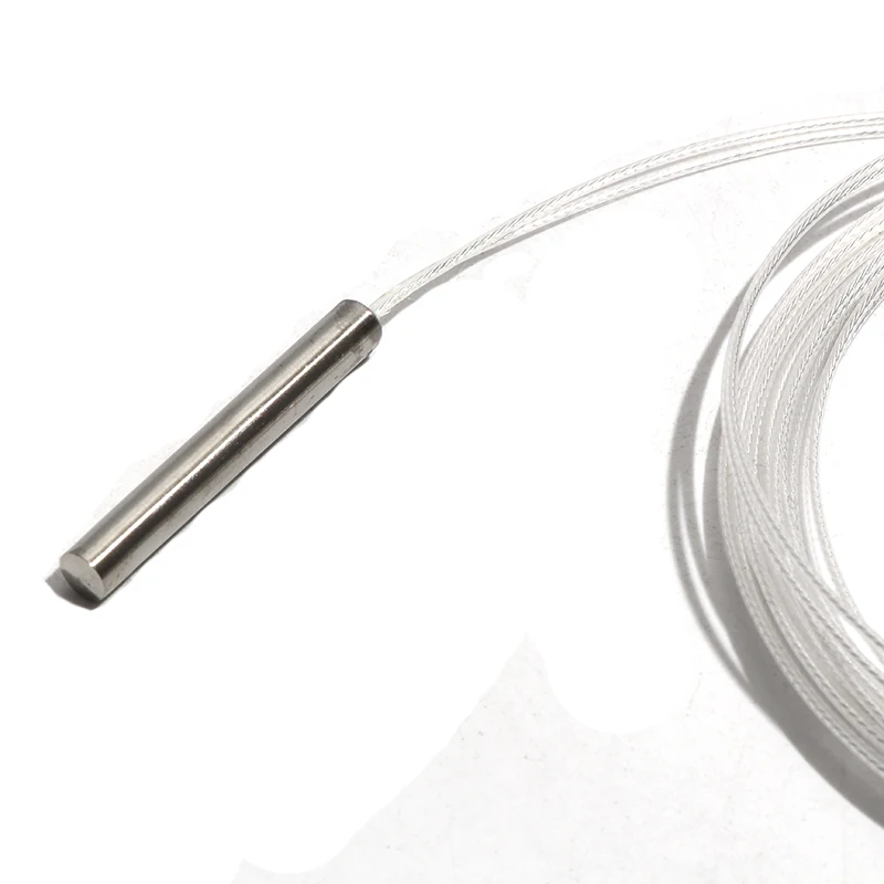 Cable del Sensor de temperatura del termopar de 0,5-3M de resistencia térmica de platino PT100 de 4*30mm para controlador de temperatura Industrial