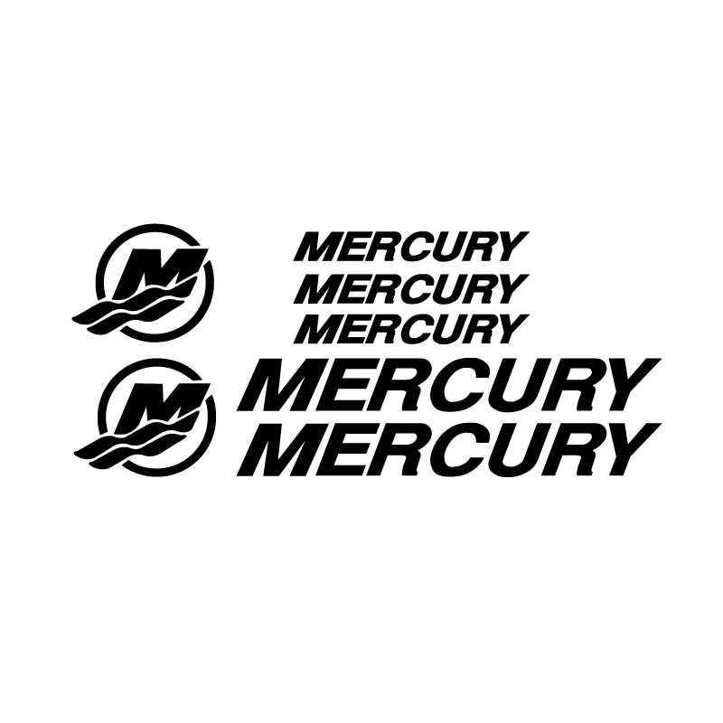 For 1Set  Mercury Decal Sticker LARGE Kit Outboard OptiMax Pro XS Reproduction Bass Boat Car Styling Accessories Vinyl Sticker