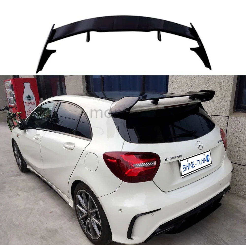 For Mercedes Benz A Class W176 A160 A180 A200 A250 A45 AMG 5-door Hatchback 2013-2018 ABS Plastic Rear Spoiler Wing Trunk Cover