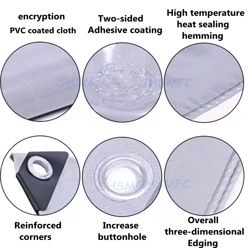 Gruby 0.45mm plandeka pcv przeciwdeszczowa tkanina zewnętrzna łódź samochód o wysokiej wytrzymałości jedwabna plandeka roślina ogrodowa rzucić Pet